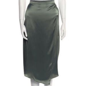 Vince silk green skirt